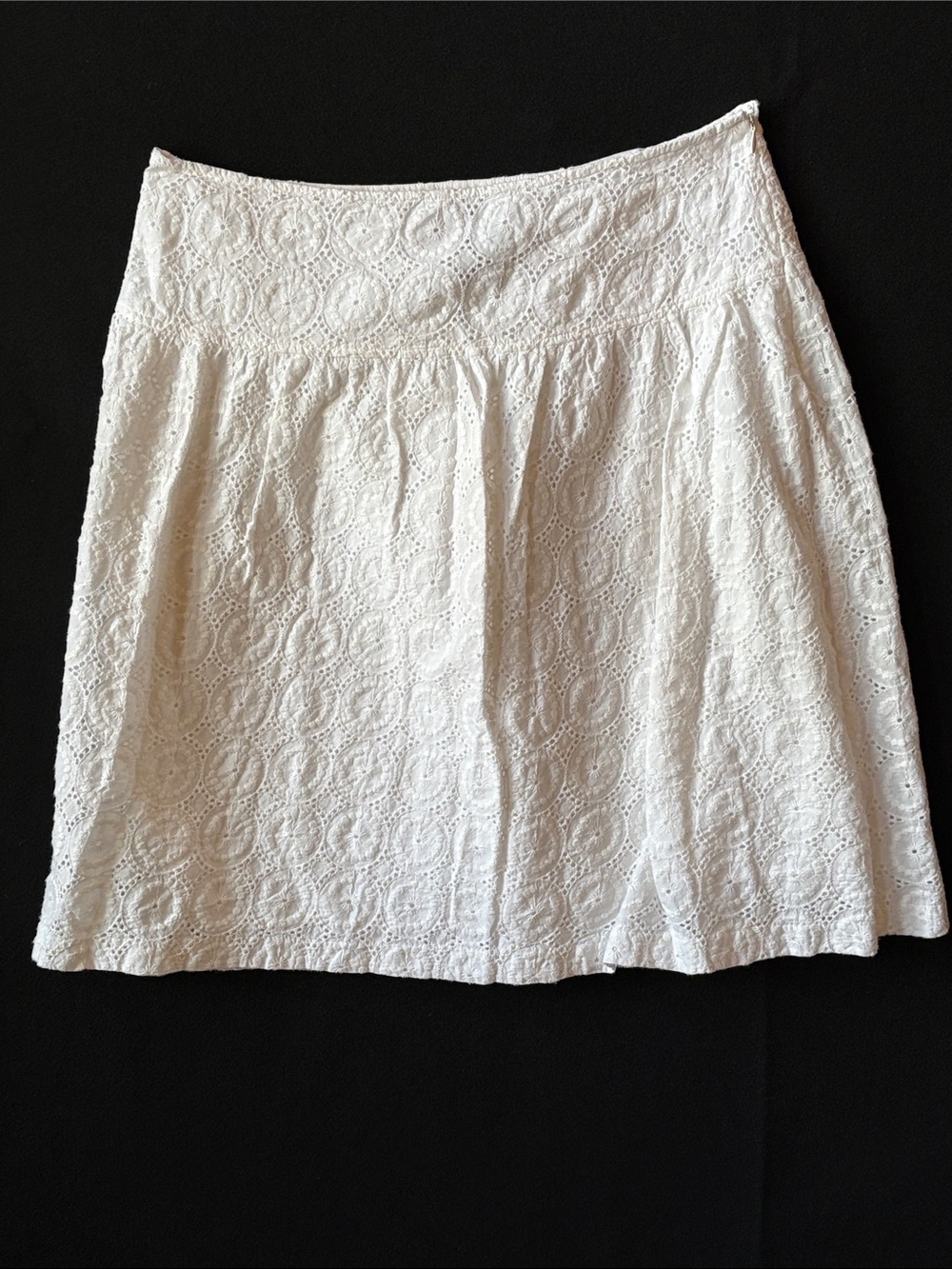Apostrophe White Eyelet A-Line Skirt